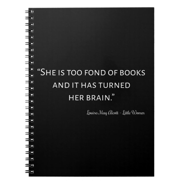Little Women Quote II - Classic Stil Anteckningsbok (Framsidan)