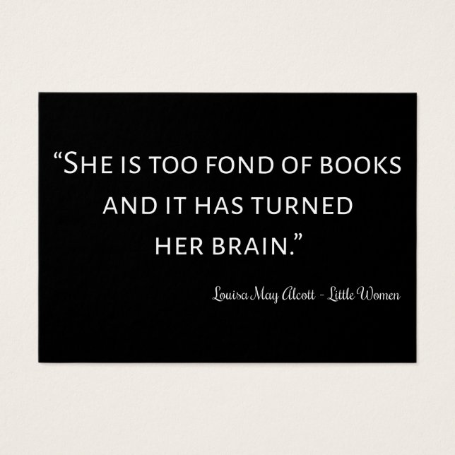 Little Women Quote II - Classic Stil Visitkort (Framsidan)