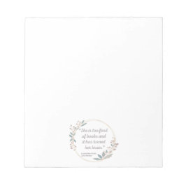 Little Women Quote II - Cute Stil Anteckningsblock