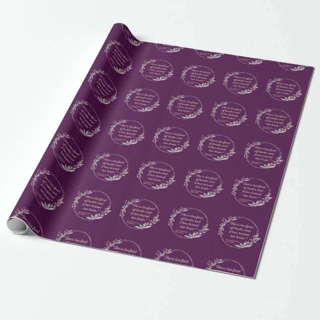 Little Women Quote II - Cute Stil Presentpapper (Utrullad)