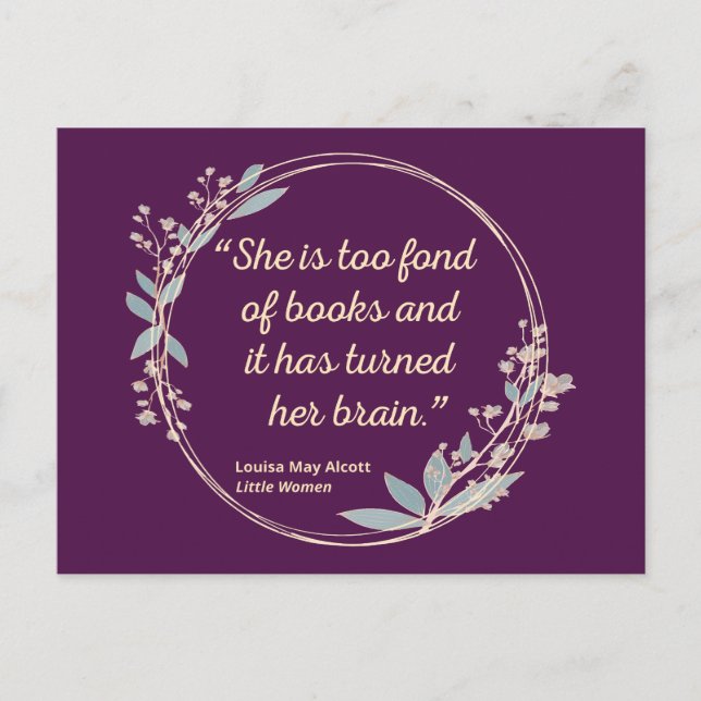 Little Women Quote II - Cute Stil Vykort (Framsida)