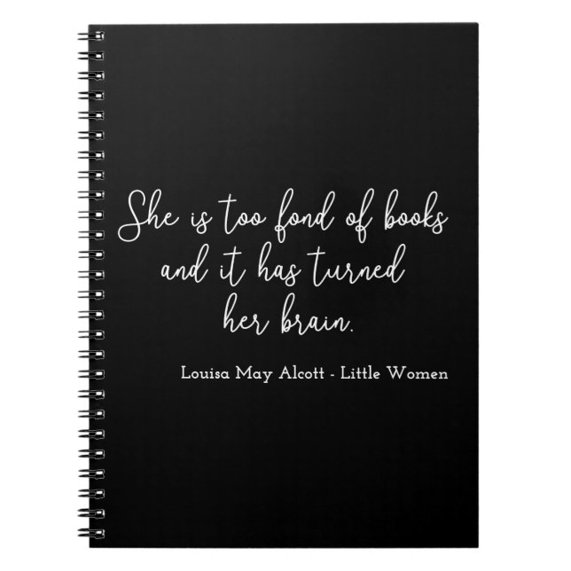 Little Women Quote II - Handwriter Stil Anteckningsbok (Framsidan)