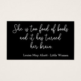 Little Women Quote II - Handwriter Stil Visitkort