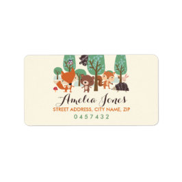 Little Woodland Friends Baby Shower Adressetikette Adressetikett