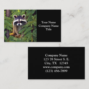 Little Woodland Wilderness Raccoon Visitkort