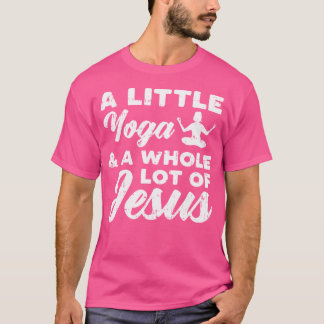 Little Yoga Lot av Jesus Yogi God Meditation Chris T Shirt