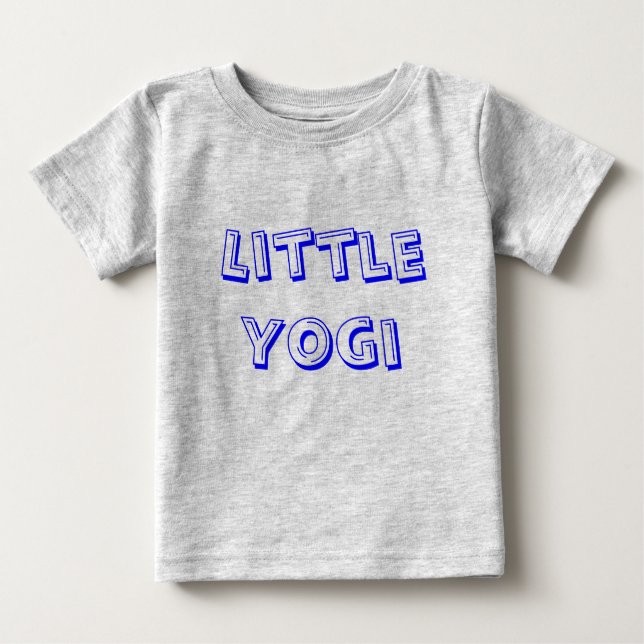 Little Yogi - Baby Yoga Clothes Tee Shirt (Framsida)