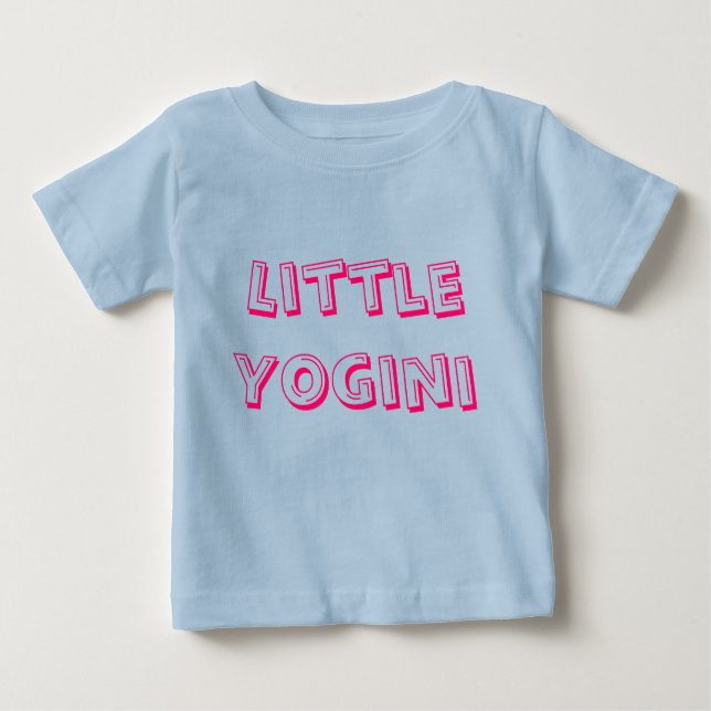 Little Yogini - Baby Yoga Clothes Tee Shirt (Framsida)