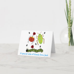 Littlebeane Kryp Insektra Ladybug Ant Caterpelare Tack Kort