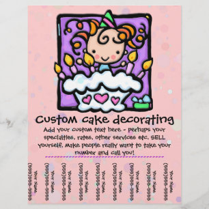 LittleGirlie Cake Decorator riar lakan-flygare Reklamblad