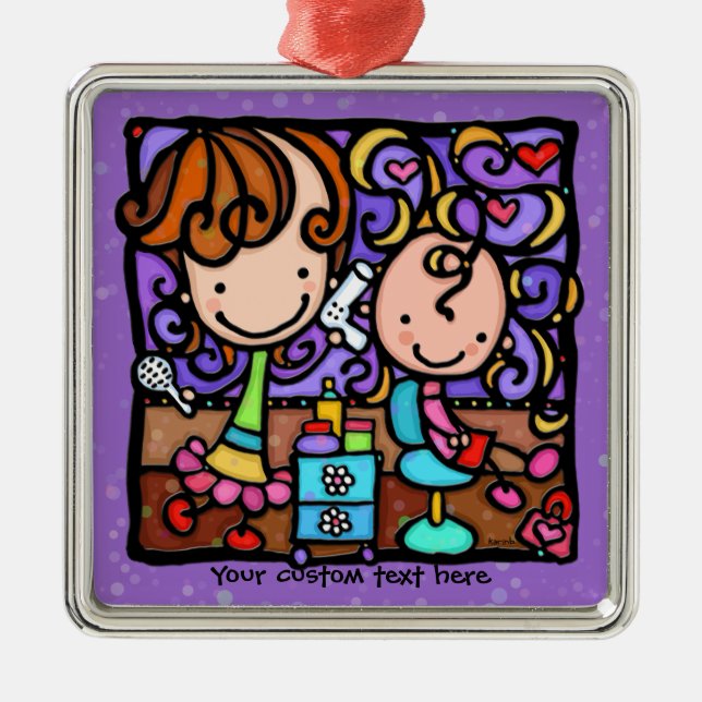 LittleGirlie leker hårstylistprydnaden Julgransprydnad Metall (Framsidan)