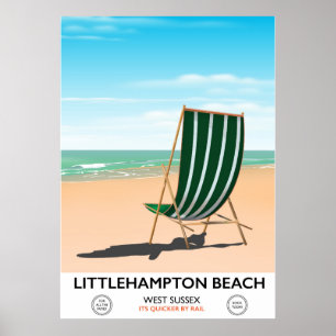 Littlehampton Beach Öster Sussex-reseaffisch Poster