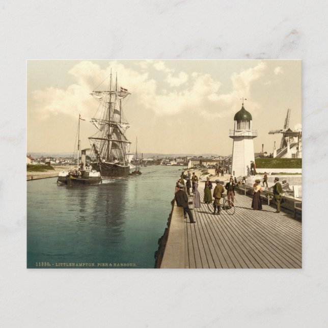 Littlehampton Pier och Harbour, England Vykort (Framsida)