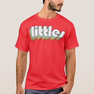 Littles Retro Regbow Typography Faded Stil T Shirt