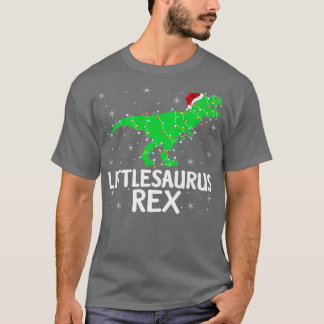 Littlesaurus Re Julafton Ljus Santa Tre Dinosaur C T Shirt