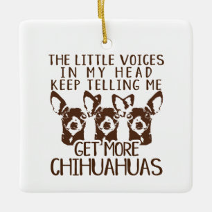Littlesen uttrycker får mer Chihuahuas Julgransprydnad Keramik