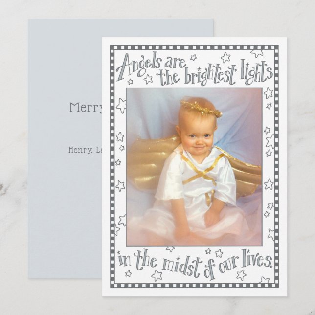 Littlest Angel | Skalad offert Julkort (Fram/baksida)