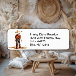 Littlest Cowgirl Return-adressetikett Returadress Etikett