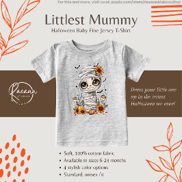 Littlest Halloween Mummy Baby Bra Jersey T-Shirt