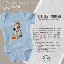 Littlest Halloween Mummy Baby Jersey Bodykostym T Shirt