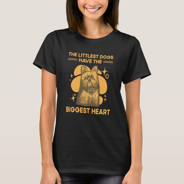 Littlest Hundar har den största hjärtrykshire Ter T Shirt (Framsida)