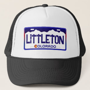 Littleton Colorado Blue-registreringsskylt Keps