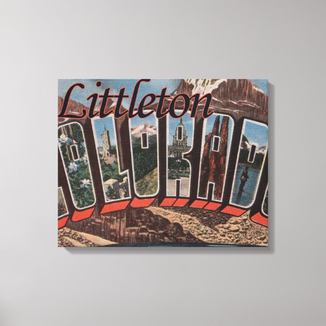 Littleton, Colorado - Large Brev Scenes Canvastryck (Framsida)