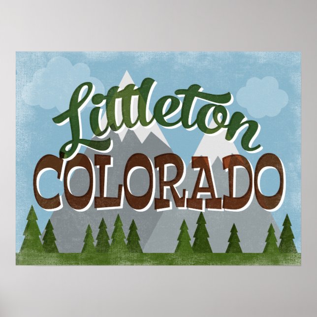 Littleton Colorado Snowy Mountains Poster (Framsidan)