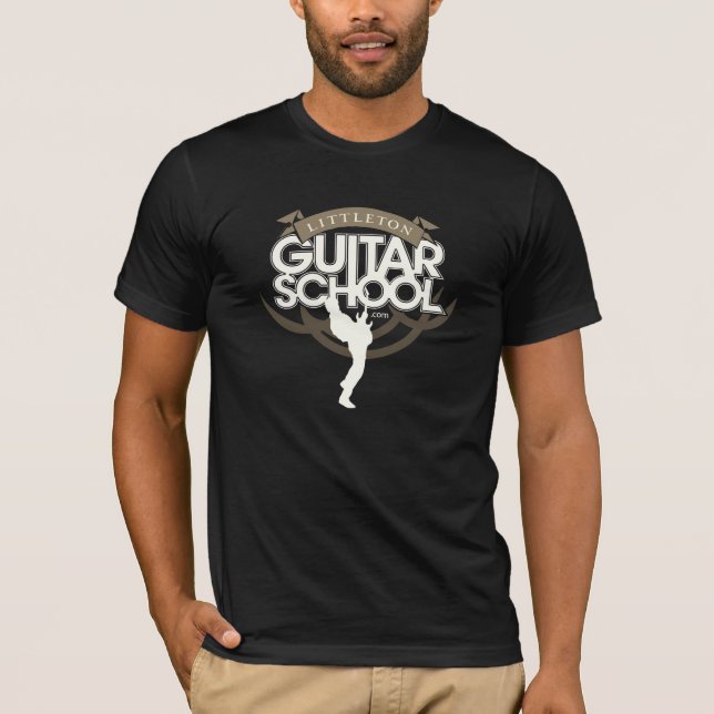 Littleton Guitar School RockStar Sepia Tee (Framsida)