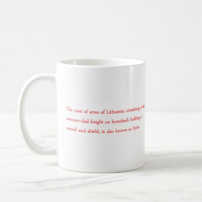 Lituanska Jacka av Arm Vytis-kaffe/Tea Mugg (Vänster)