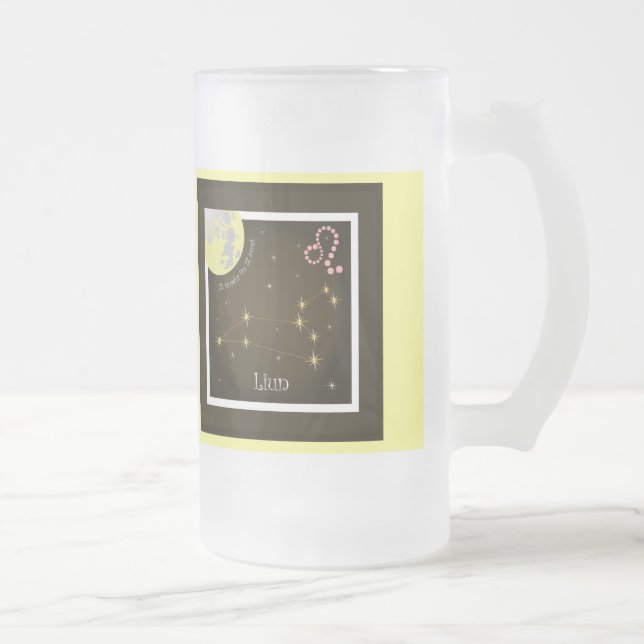 Liun 23 fanadur fin 22 avust Tasse Frostat Ölglas (Höger)