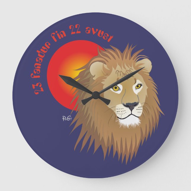 Liun 23 fanadur fin 22 avust Uhr Stor Klocka (Framsida)