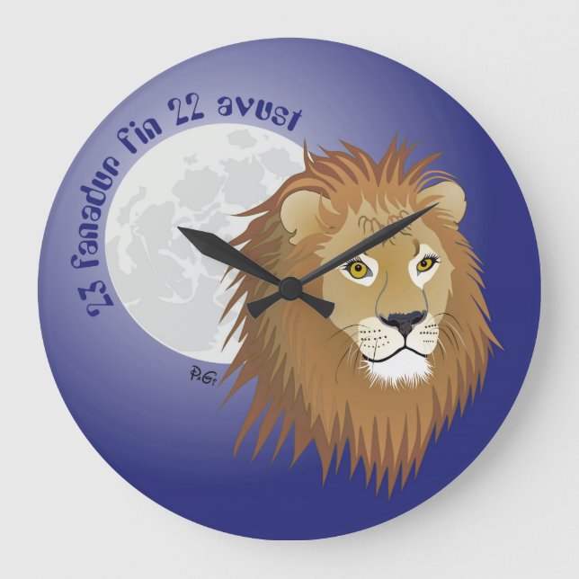 Liun 23 fanadur fin 22 avust Uhr Stor Klocka (Framsida)