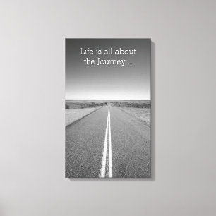Liv är all om den Motivational kanfasen för resa Canvastryck