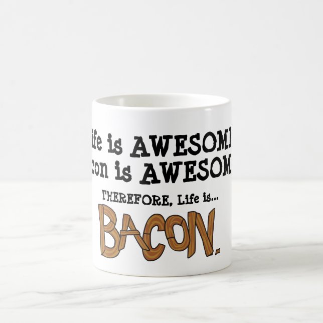 Liv är bacon. Kaffemugg (Center)