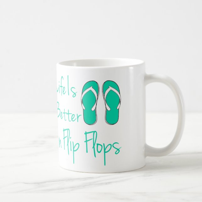 Liv är bättre i flinflip flops kaffemugg (Höger)