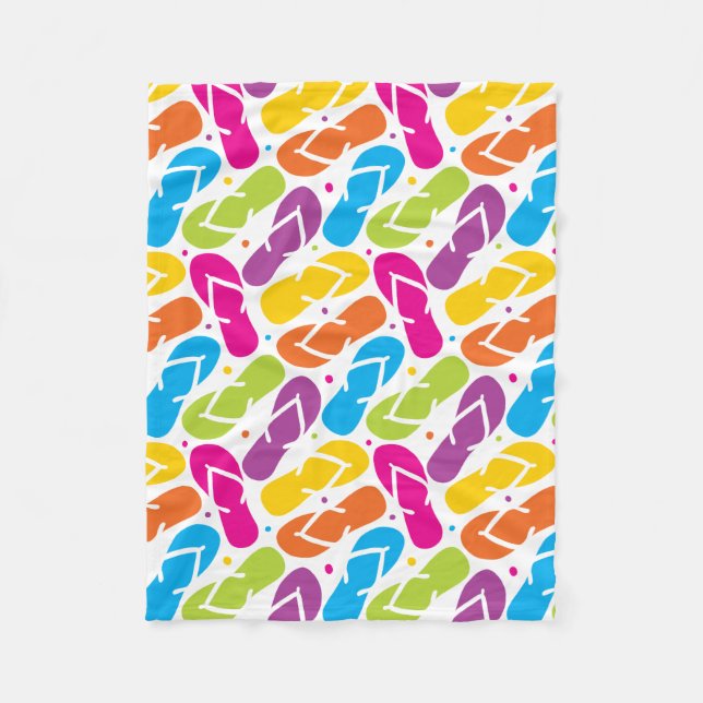 Liv är bättre i flinflip flopsmönster fleecefilt (Framsidan)