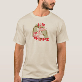 Liv är bättre i rolig beachy stil för flinflip t-shirt