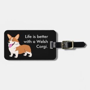 Liv är bättre med en Corgi Bagagebricka
