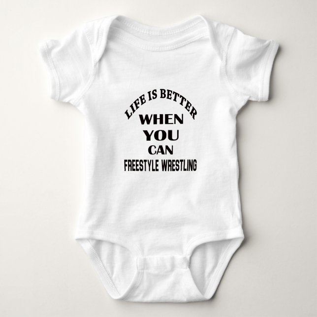 Liv är bättre, när du kan fristilbrottningen tee shirt (Framsida)