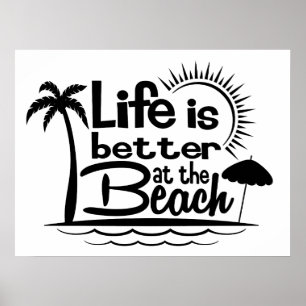 Liv är bättre på strandhusaffischen poster