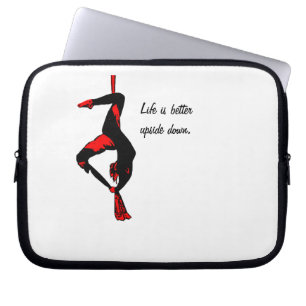 Liv är bättre uppochnervänt - silke laptop sleeve