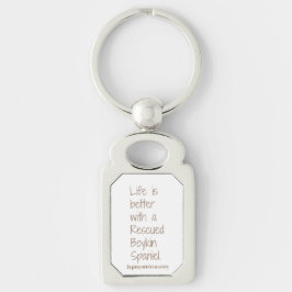 Liv är den bättre räddingnyckelringen rektangulärt silverfärgad nyckelring