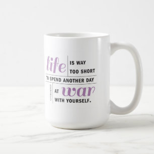 Liv är den för kort Motivational muggen Kaffemugg