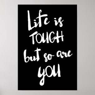 Liv är den tuffa moderna Calligraphyaffischen Poster