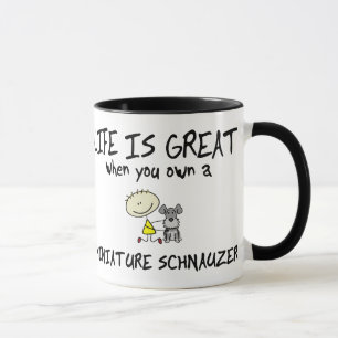 Liv är den underbara miniatyrschnauzeren mugg