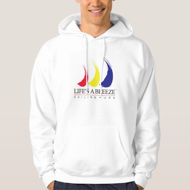 Liv är en Breeze®_Paint-The-Wind_Sailing USA Sweatshirt Med Luva (Framsida)