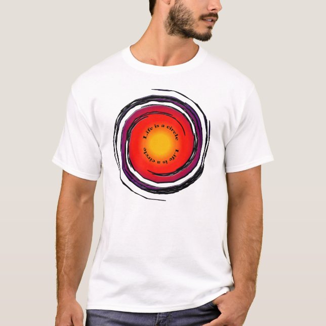 Liv är en cirkla tee shirt (Framsida)