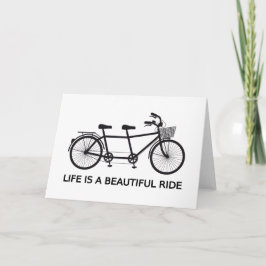 Liv är en härlig ritt, tandem cykel kort