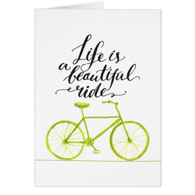 Liv är en härlig rittlimefruktgrönt hälsningskort (Framsidan)